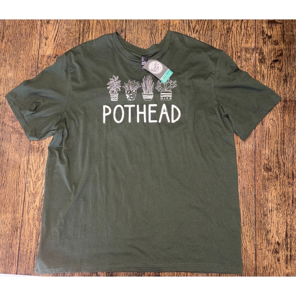 NWT Plant lovers pothead graphic tshirt 2x